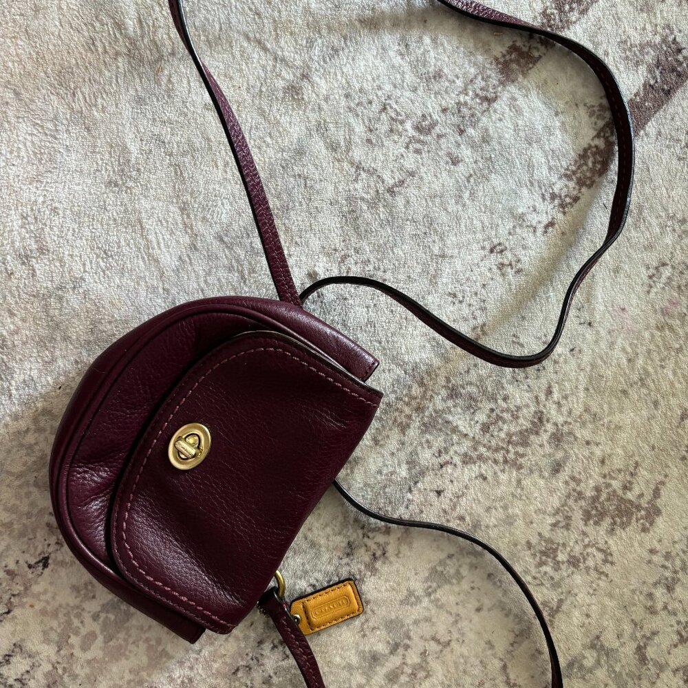 Small Coach Maroon Bag